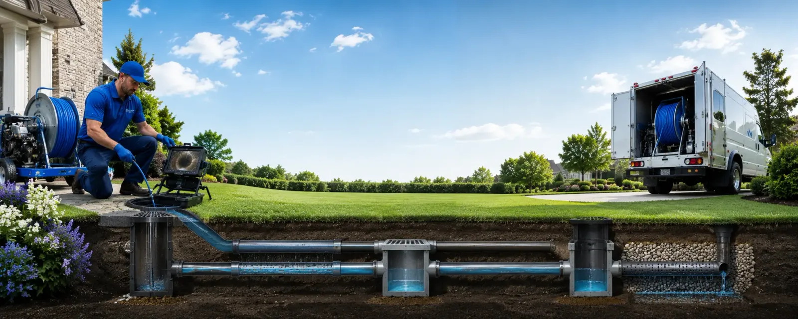 Outdoor drain cleaning information for Delong, IN
